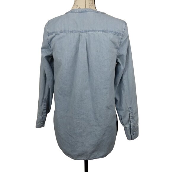 J. Jill | Chambray Knot Button Shirt | Size XS - Picture 4 of 8